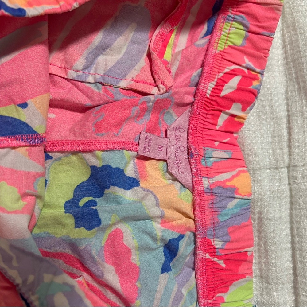 Lilly Pulitzer Pink and Blue Patterned Board Shorts